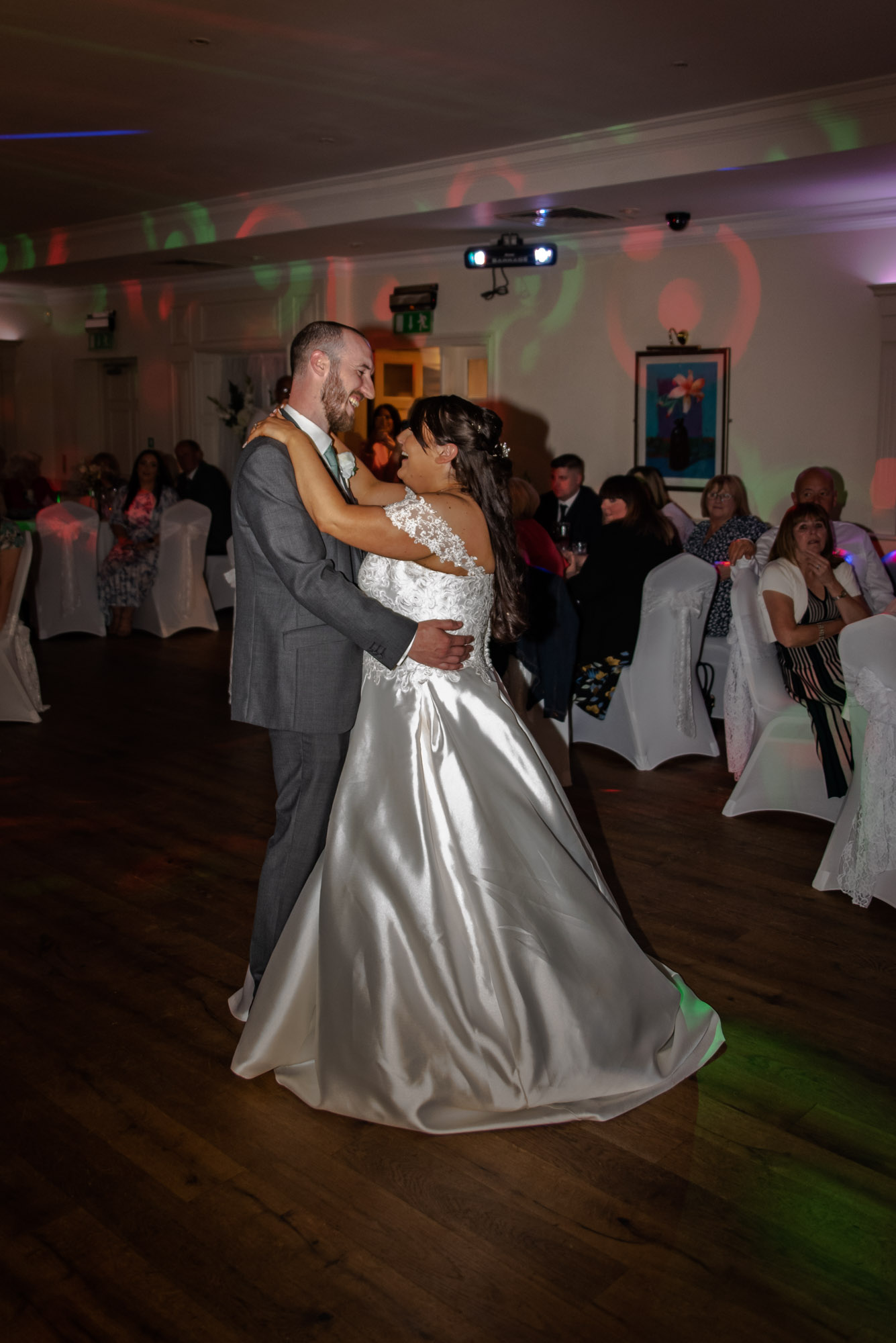 Bride and Groom first dance at The Barns Hotel Cannock